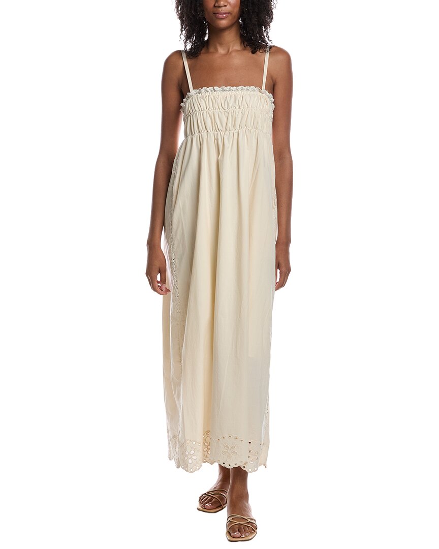 Rmn Studios Broderie Maxi Dress In White