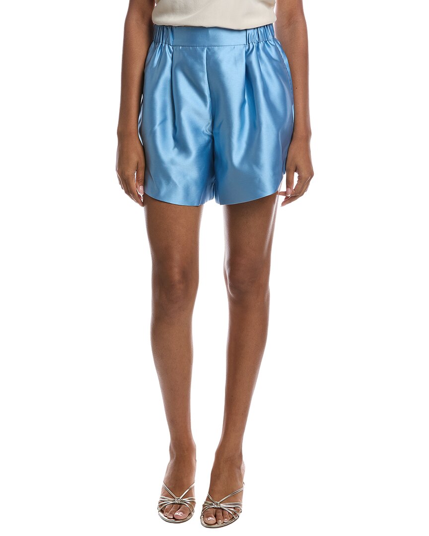 Rmn Studios Satin Twill Short In Blue