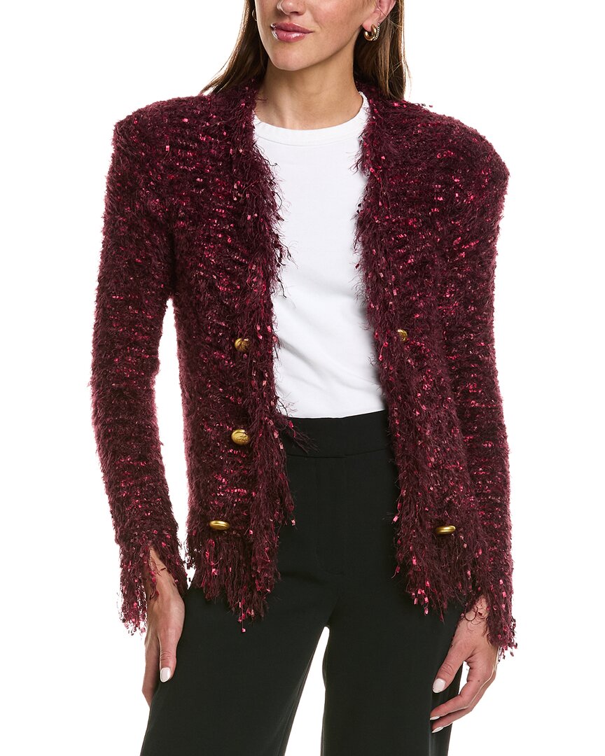 L'agence Azure Cardigan Blazer In Mmlg-malbec Multi/gold