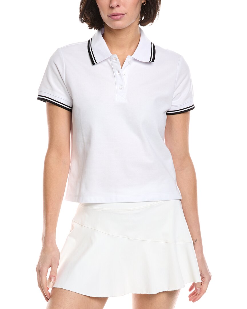 Beyond Yoga Country Club Polo Shirt In White