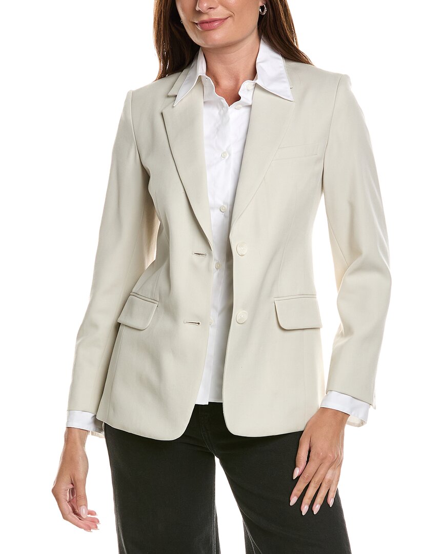 Rag & Bone Frank Poplin Wool Blazer In 103-ivory