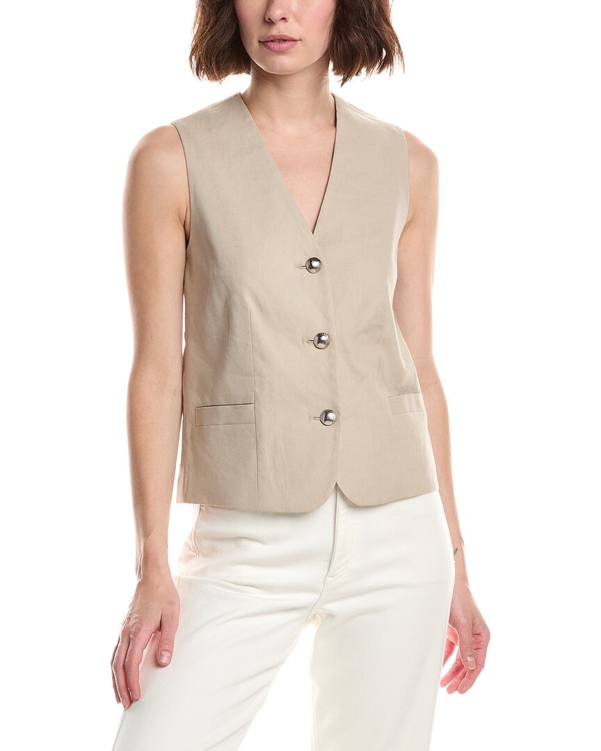 Rag & Bone Belle Three Button Vest In Neutral