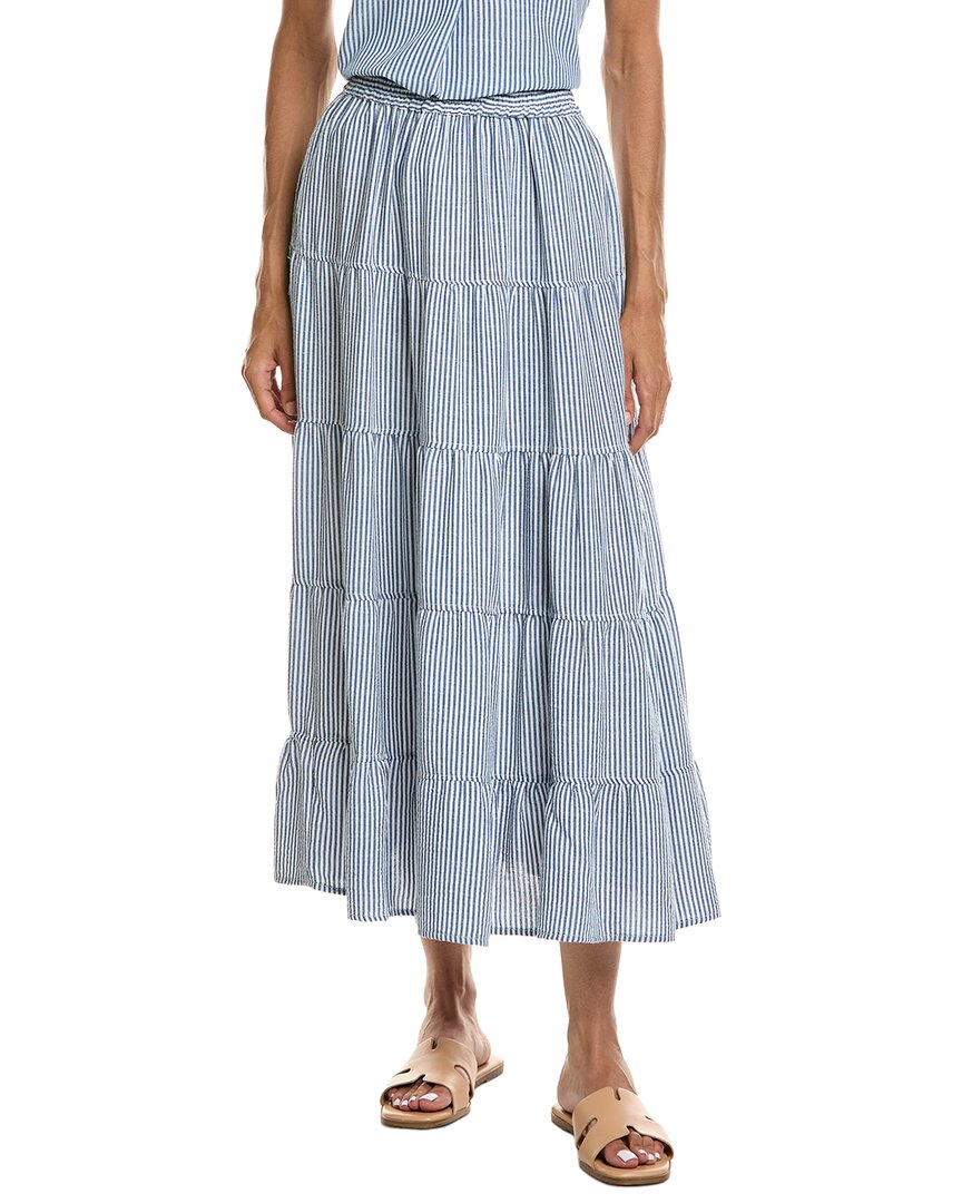 Max Studio Tiered Maxi Skirt In White