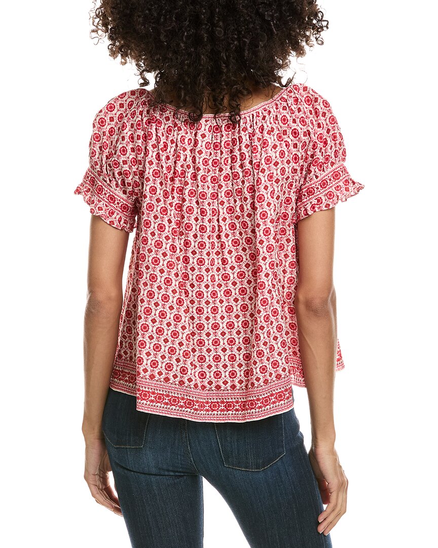 Max Studio Puff Sleeve Blouse In Multi