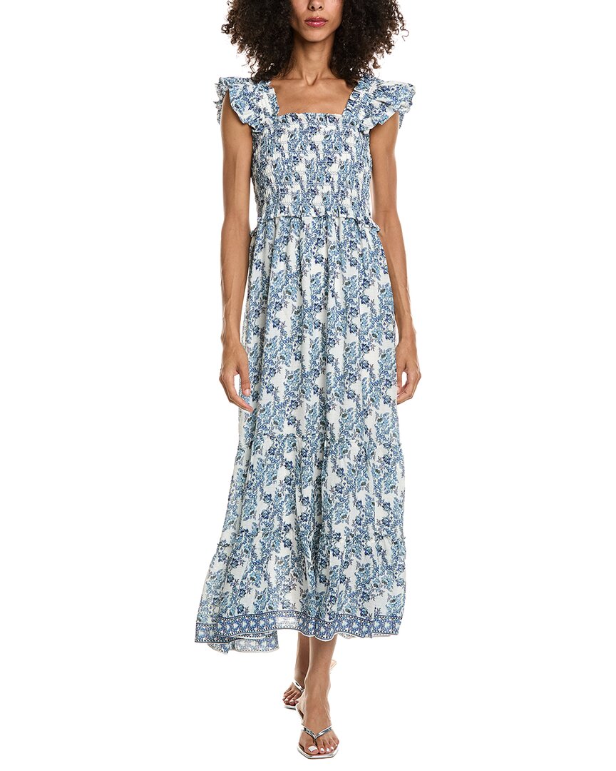 Max Studio Flutter Sleeve Maxi Dress In Multi