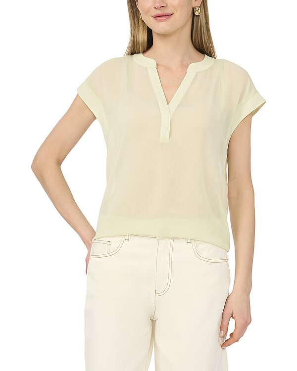 Vince Camuto V Neck Front Placket Blouse