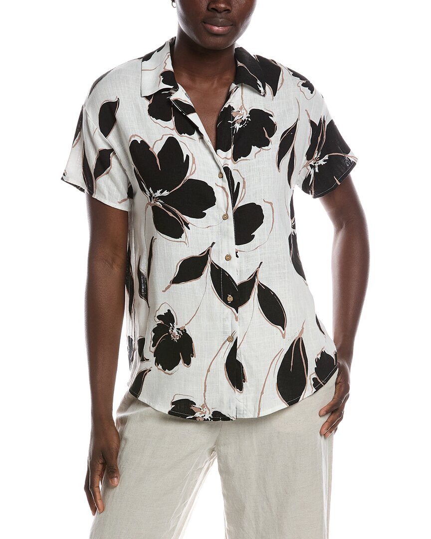Renee C Short Sleeve Top In White