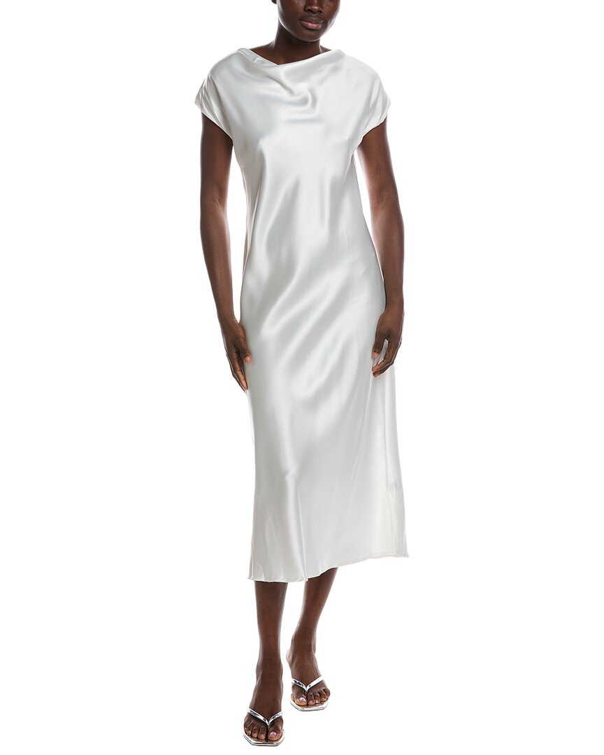 Renee C Short Sleeve Midi Dress In White