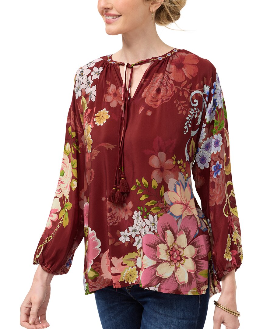 Johnny Was Margot Petite Silk Blouse In Rla-rolanda