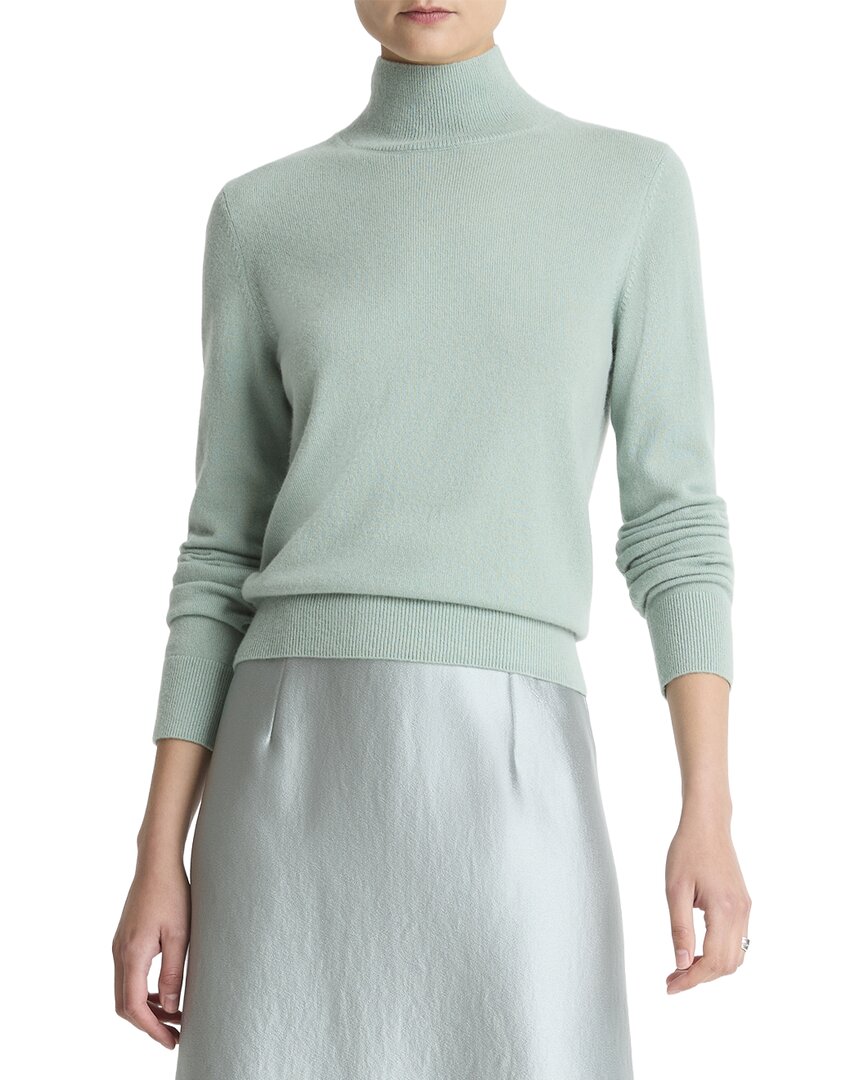 Vince Cashmere Turtleneck Sweater In 430als-aloe Stone