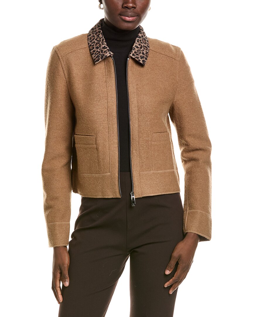 Marc Cain Wool Jacket In Brown