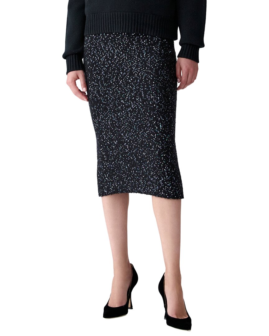 Carolina Herrera Wool & Cashmere-blend Pencil Skirt In 1-black