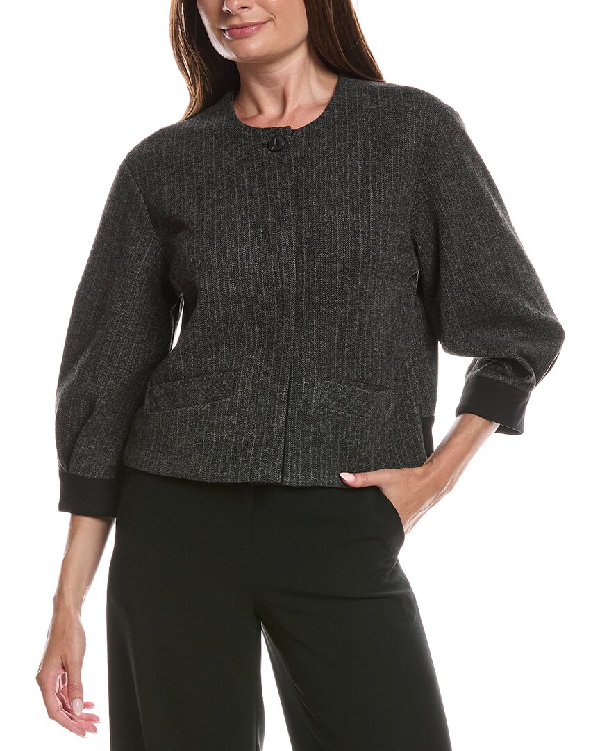 Wit & Wisdom Crop Jacket In Grey