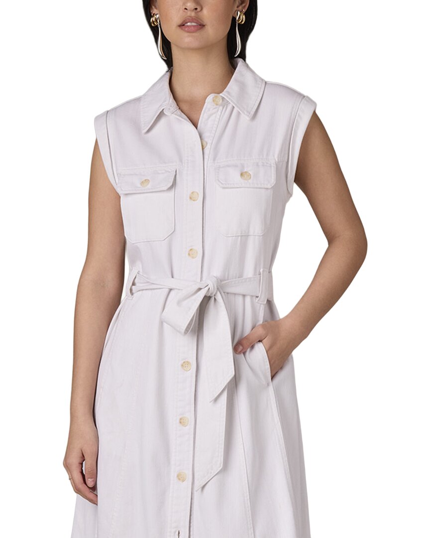 Wit & Wisdom Petite Sleeveless Button Down Midi Dress In White