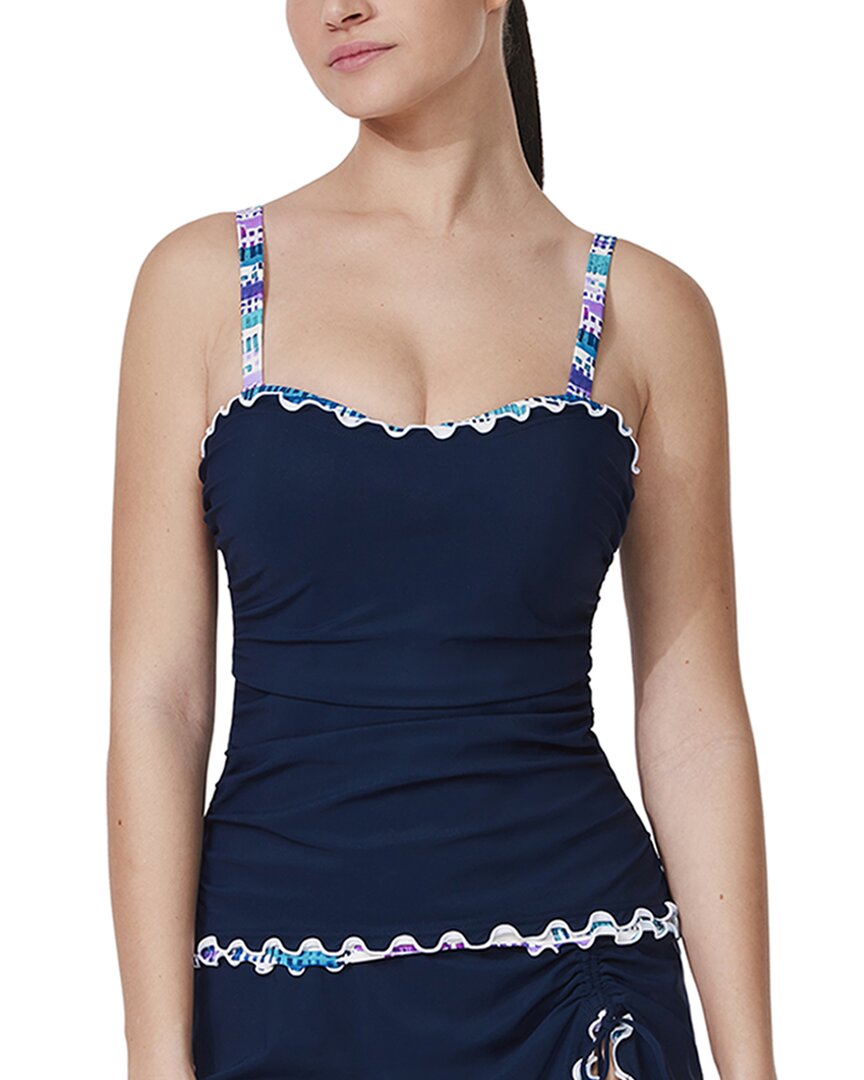 Profile By Gottex Canva Tankini In 410 Navy