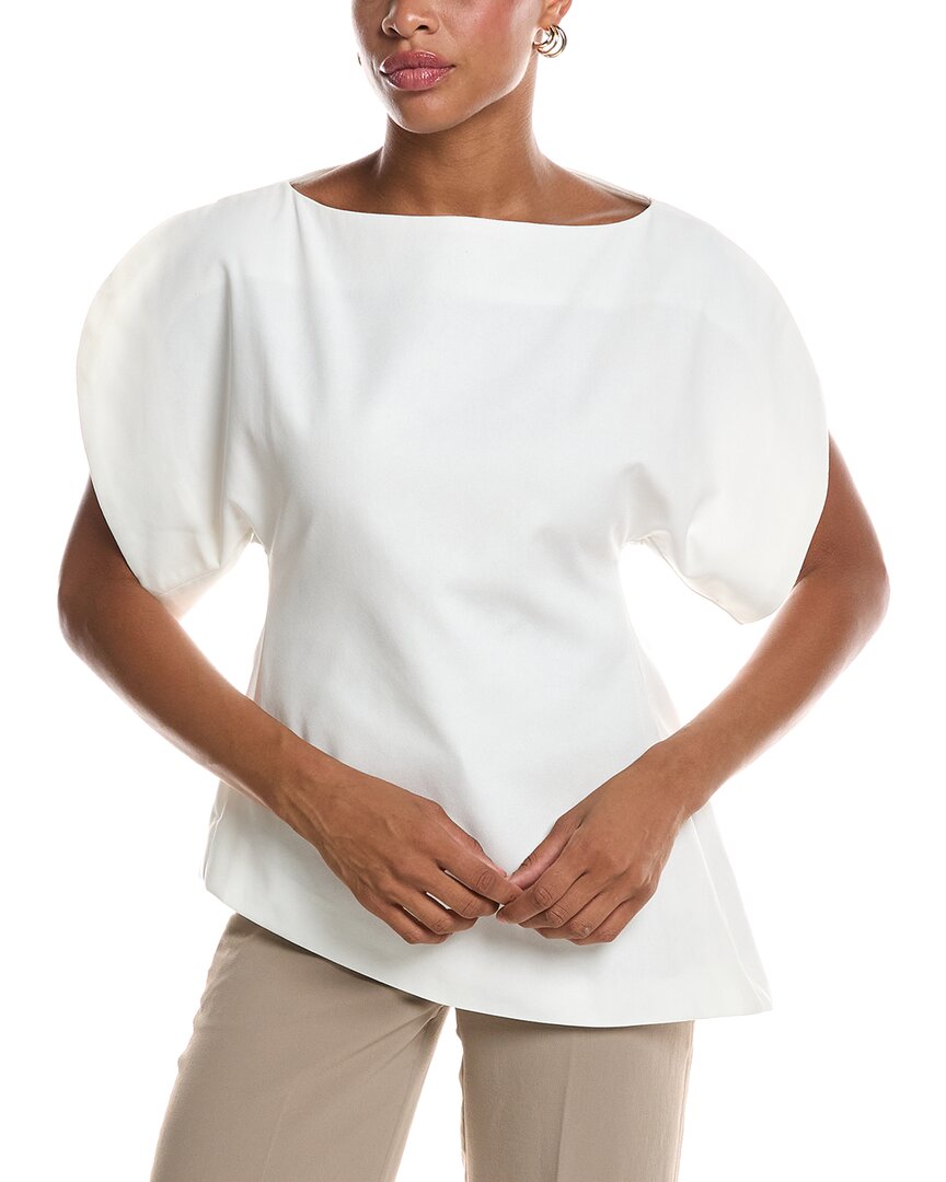 Estellina Drape Top In White