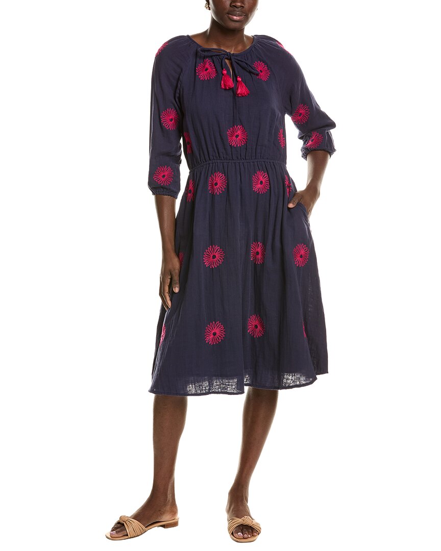 Mer St. Barth Solange Popover Dress In Navy