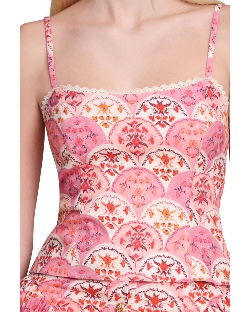 Avec Les Filles Peplum Linen-blend Tank Top