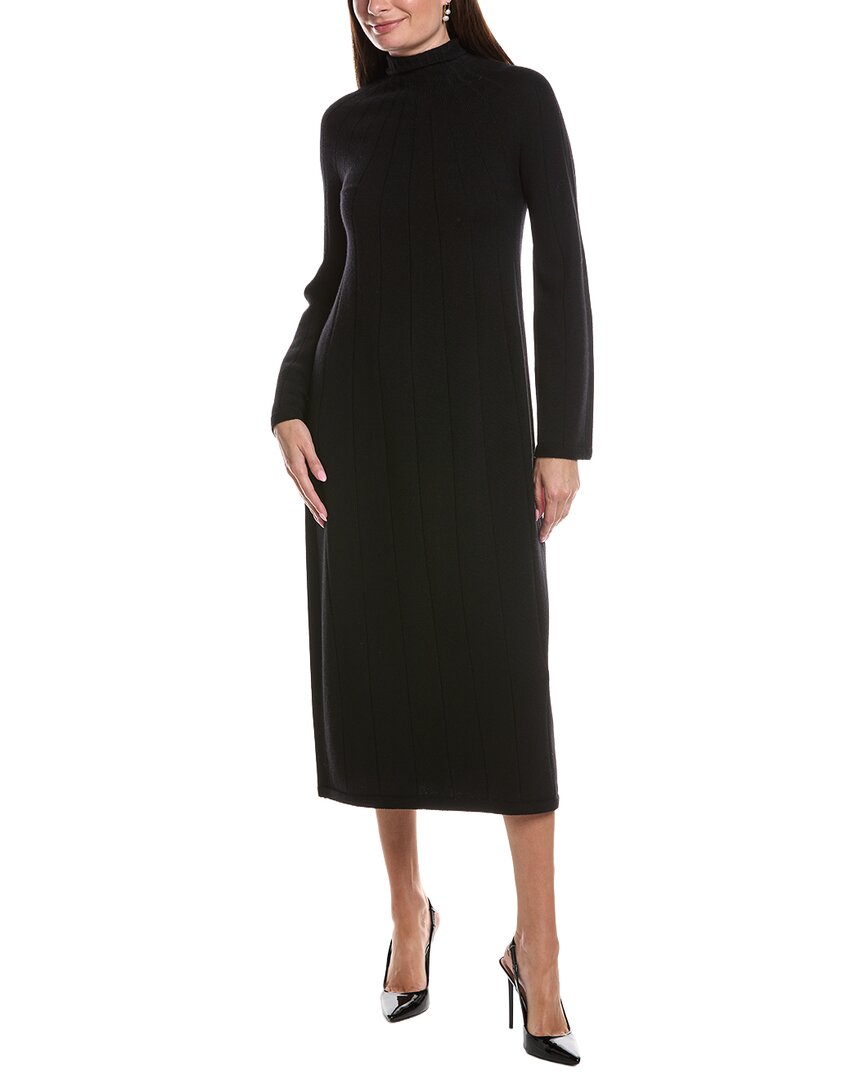 Max Mara Cile Knit Wool Dress In Black