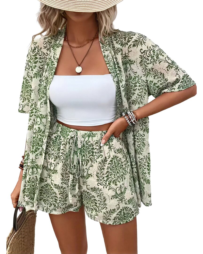 Amanda Royal Shirt & Short Set