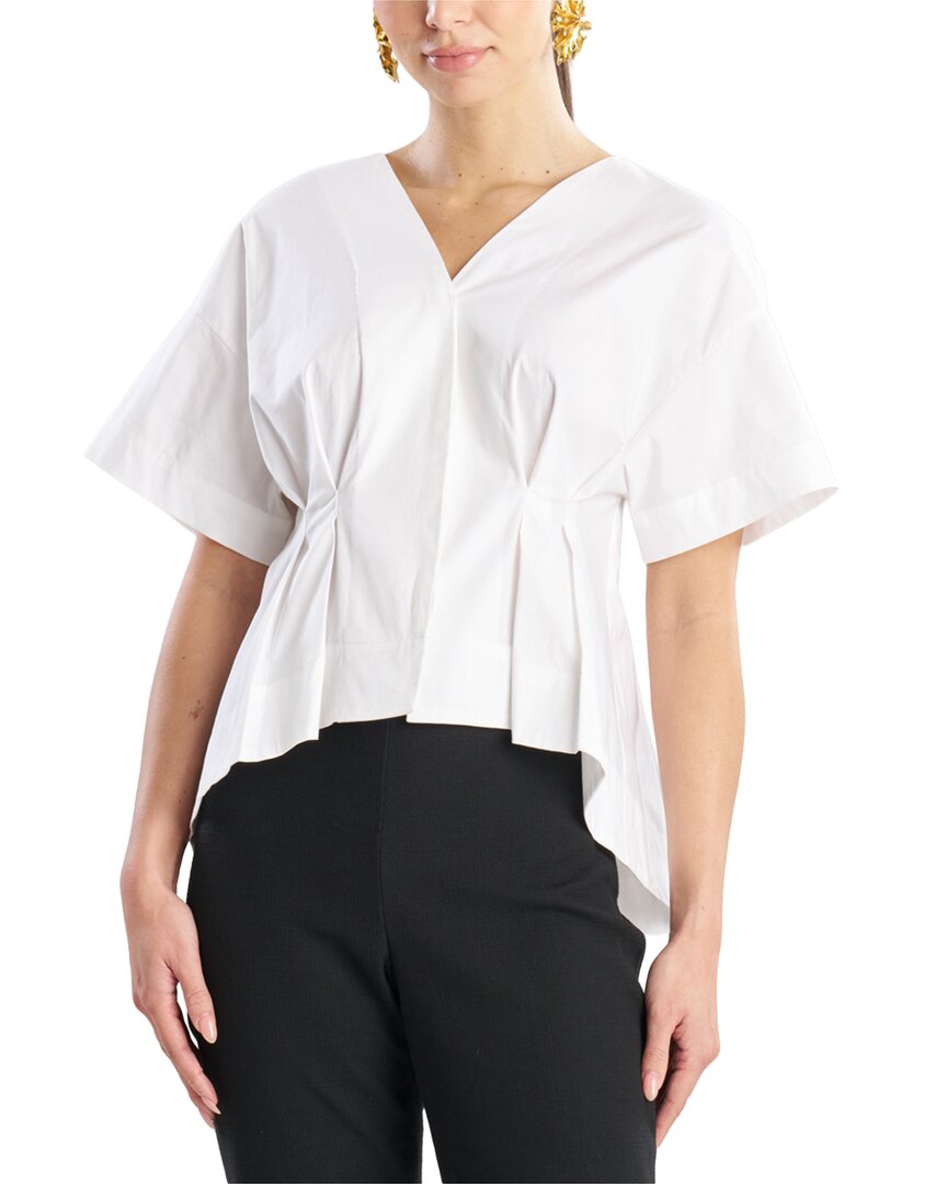 Natori Poplin Cocoon Shirt In White