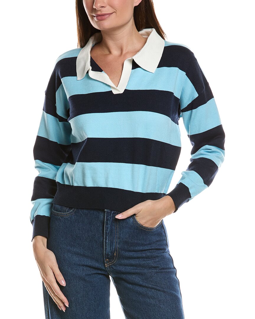 Colette Rose Polo Sweater In Blue