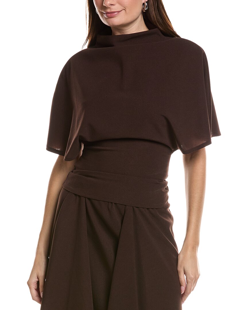 Colette Rose Short Sleeve Top In Brown