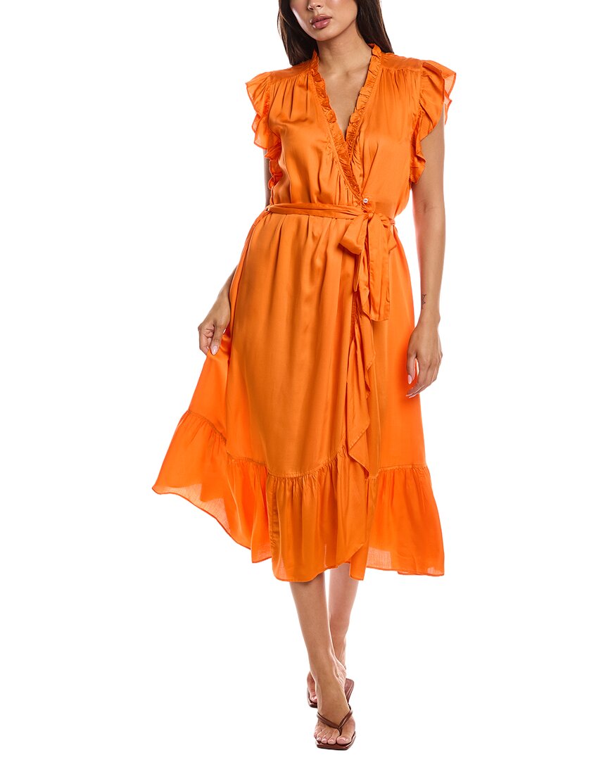 Frnch Summer Dress In Orange