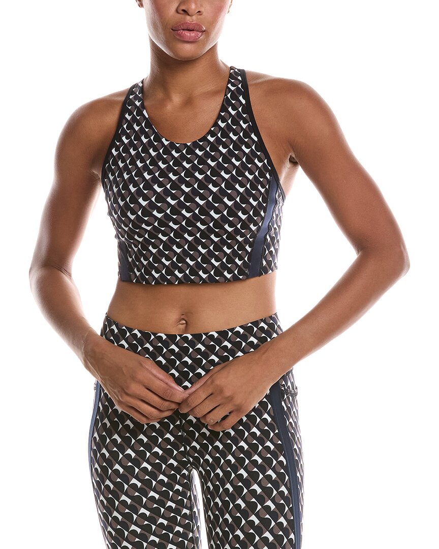 Sweaty Betty Power Side Stripe Sports Bra In Brown