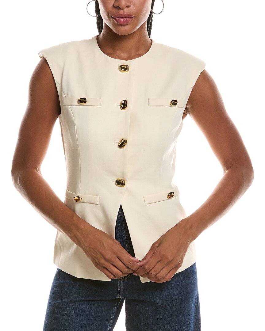 Seraphina Luisa Waistcoat Top In Ivr
