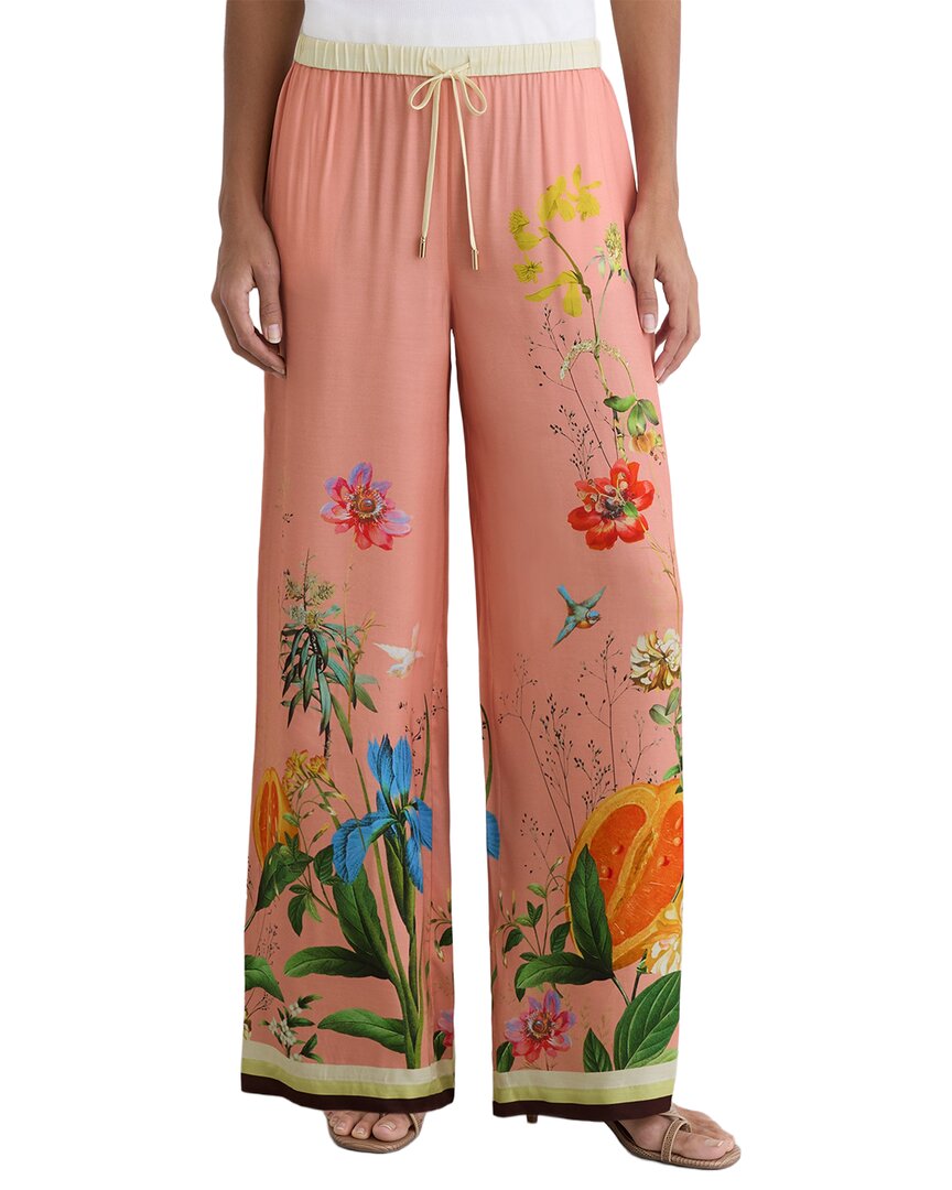 Reiss Petite Milos Tropical Scarf Print Wide Leg Trouser