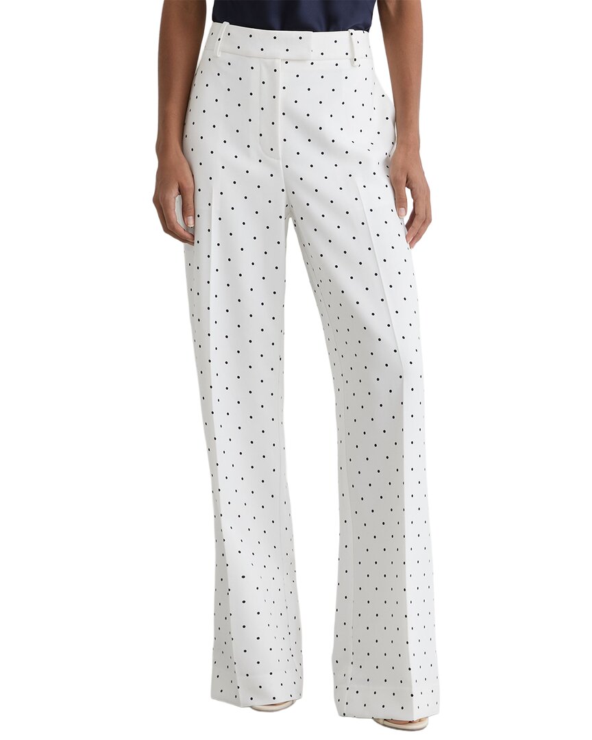Reiss Beatrix Polka Dot Wide Leg Suit Trouser