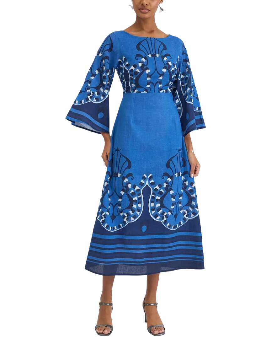 Anette Midi Dress In Royal Blue