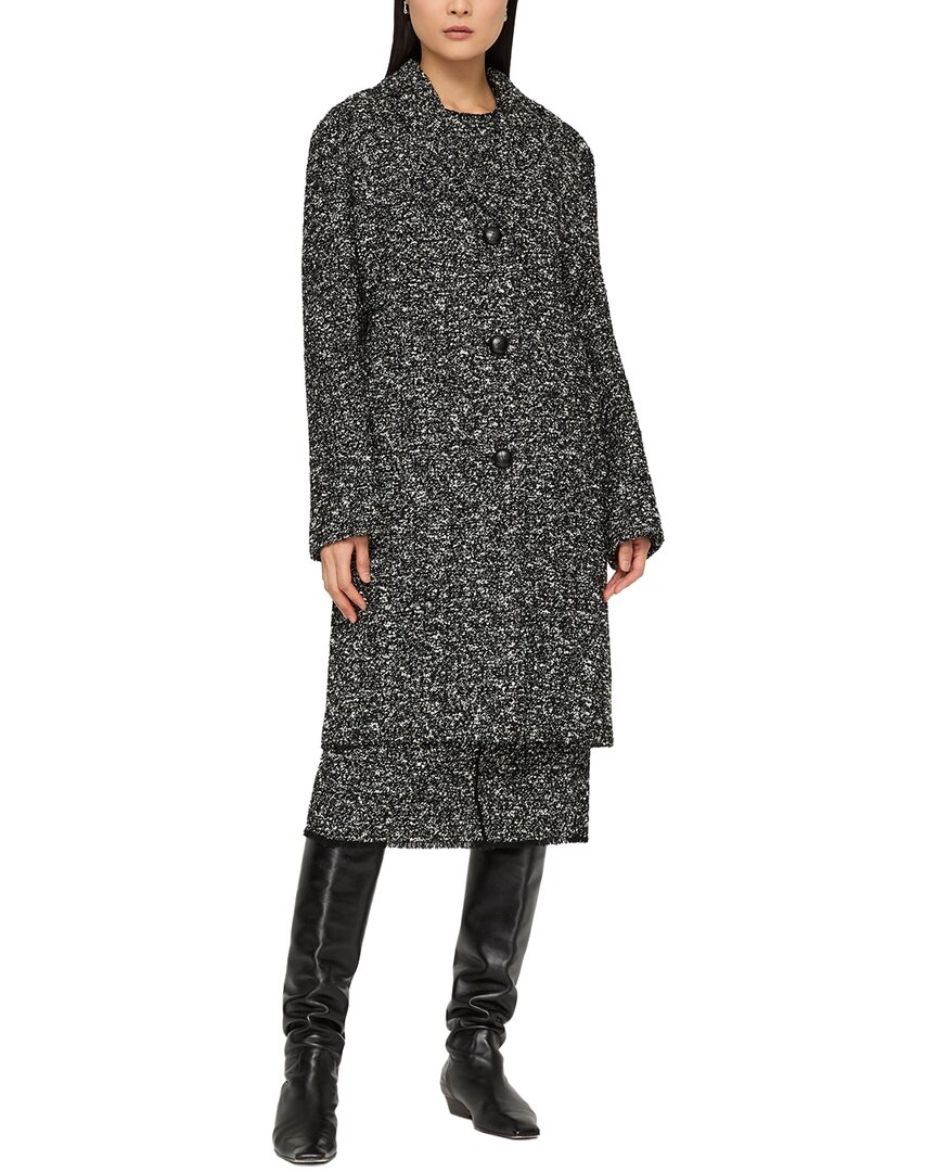 Lafayette 148 New York Wool-blend Coat In Blamu-black Multi
