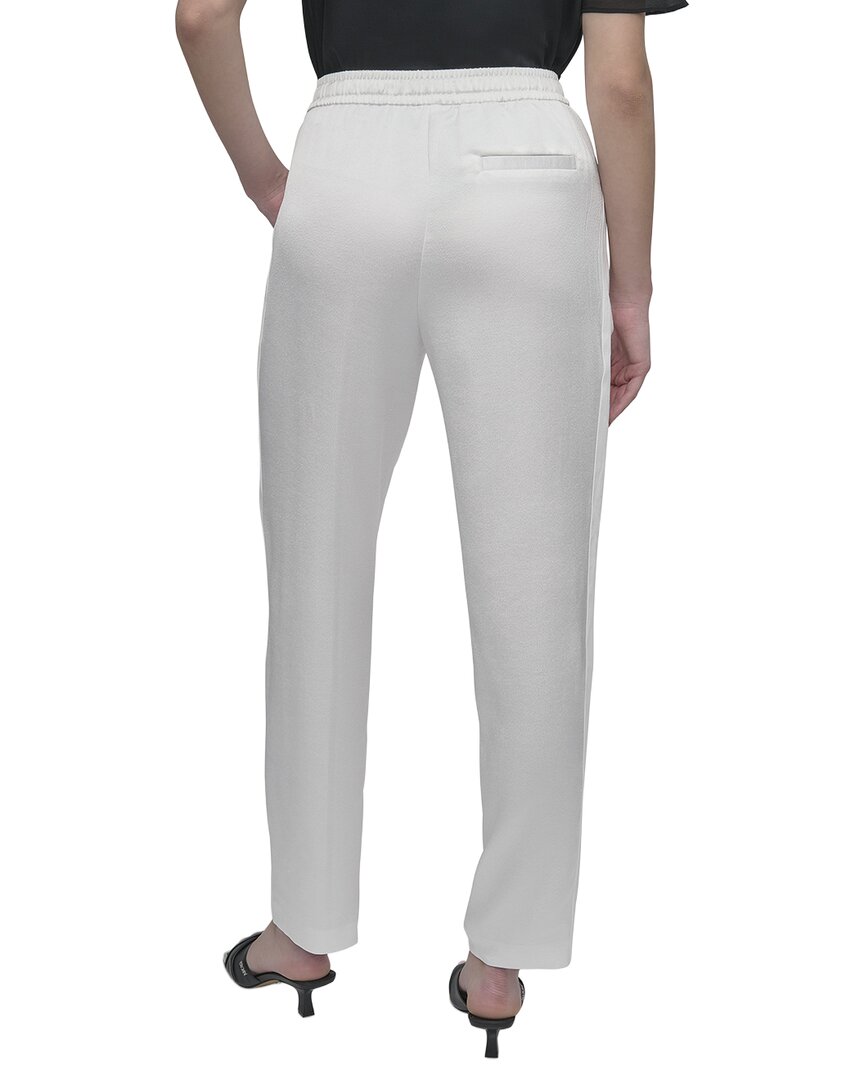Dkny Pull-on Side Stitch Track Pant In White