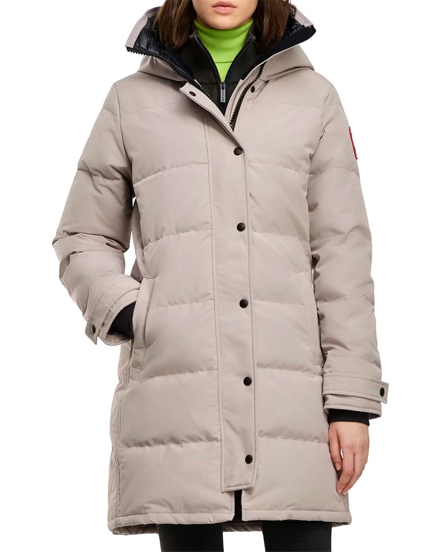 Canada Goose Solid Color Down Jacket In Gray