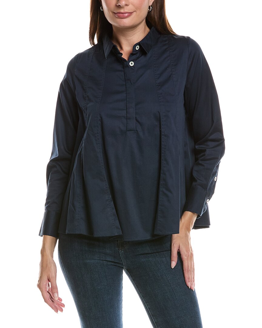 Gretchen Scott Seamed Top In Navy