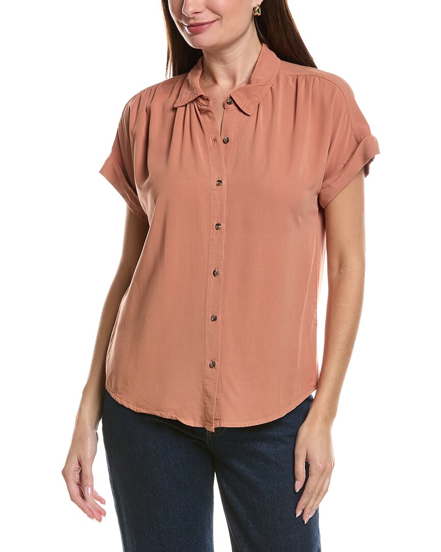 Xcvi Twill Rizzo Top In Orange
