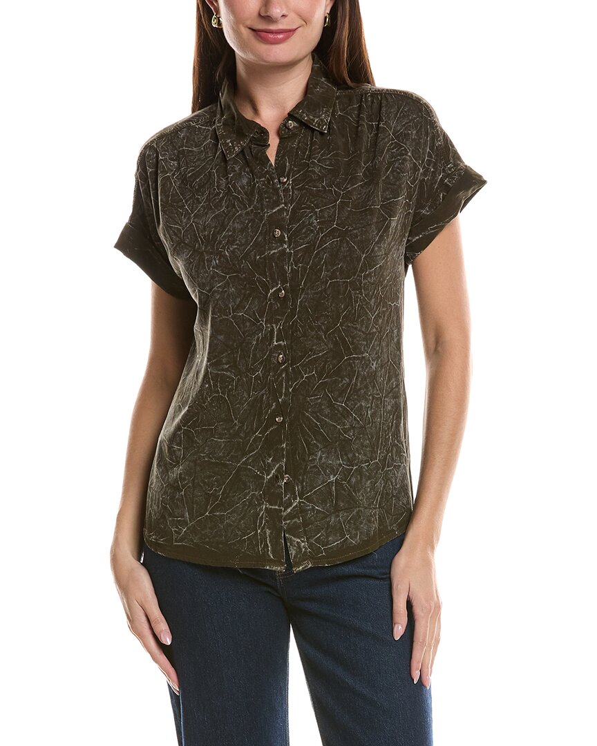 Xcvi Twill Rizzo Top In Green