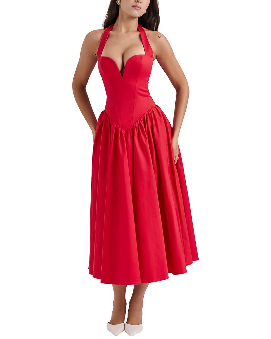 Esea Midi Dress In Red