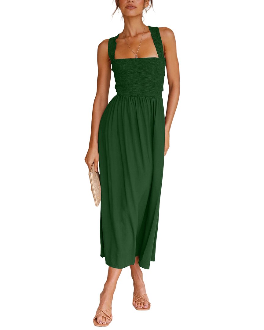 Camila Blanco Maxi Dress In Green