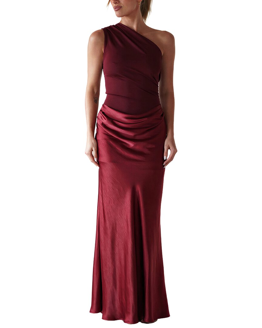 Camila Blanco Maxi Dress In Red