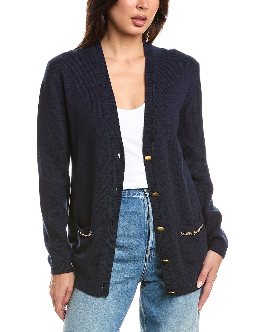 Gucci 100% Cashmere Cardigan In Blue