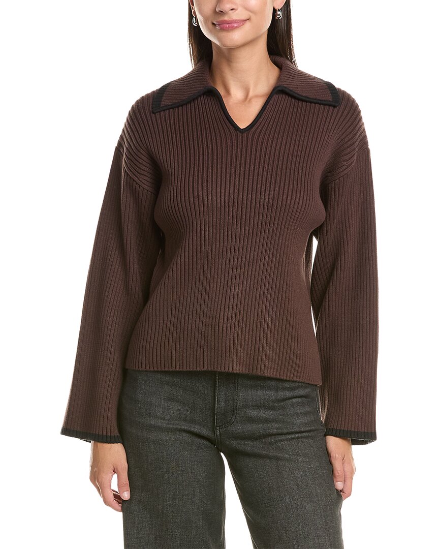 Rag & Bone Isabella Polo Sweater In Brown