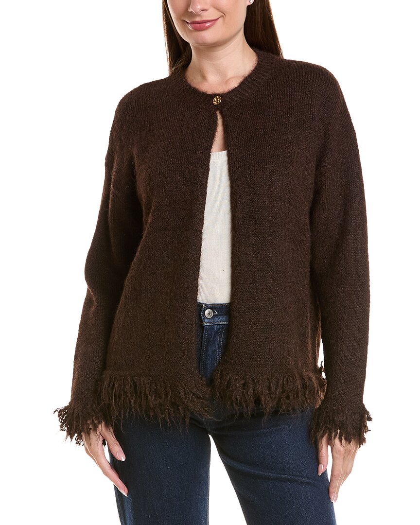 Anna Kay Ivonne Wool-blend Cardigan In Brown