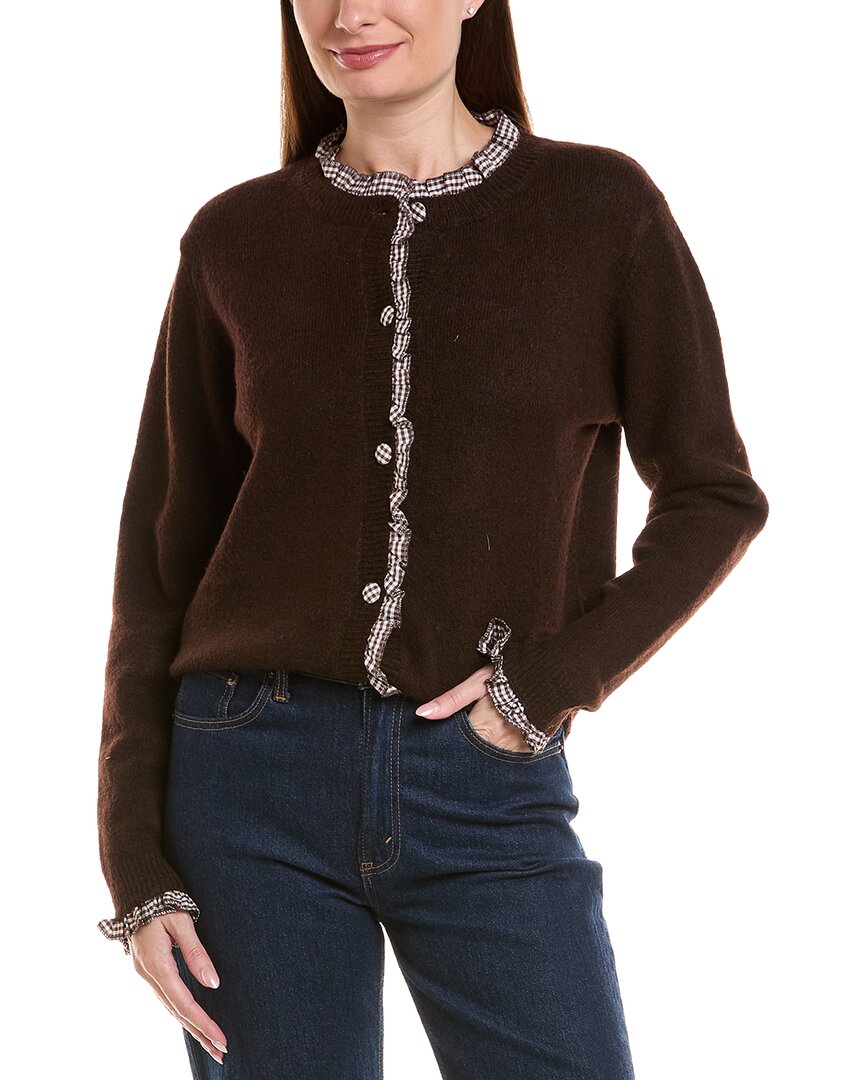 Anna Kay Marthe Wool-blend Cardigan In Burgundy