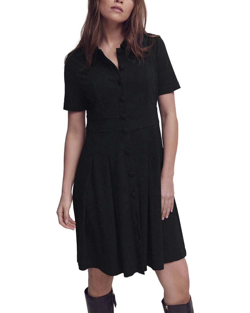 Boden Petite Bridget Ponte Short Dress In Black