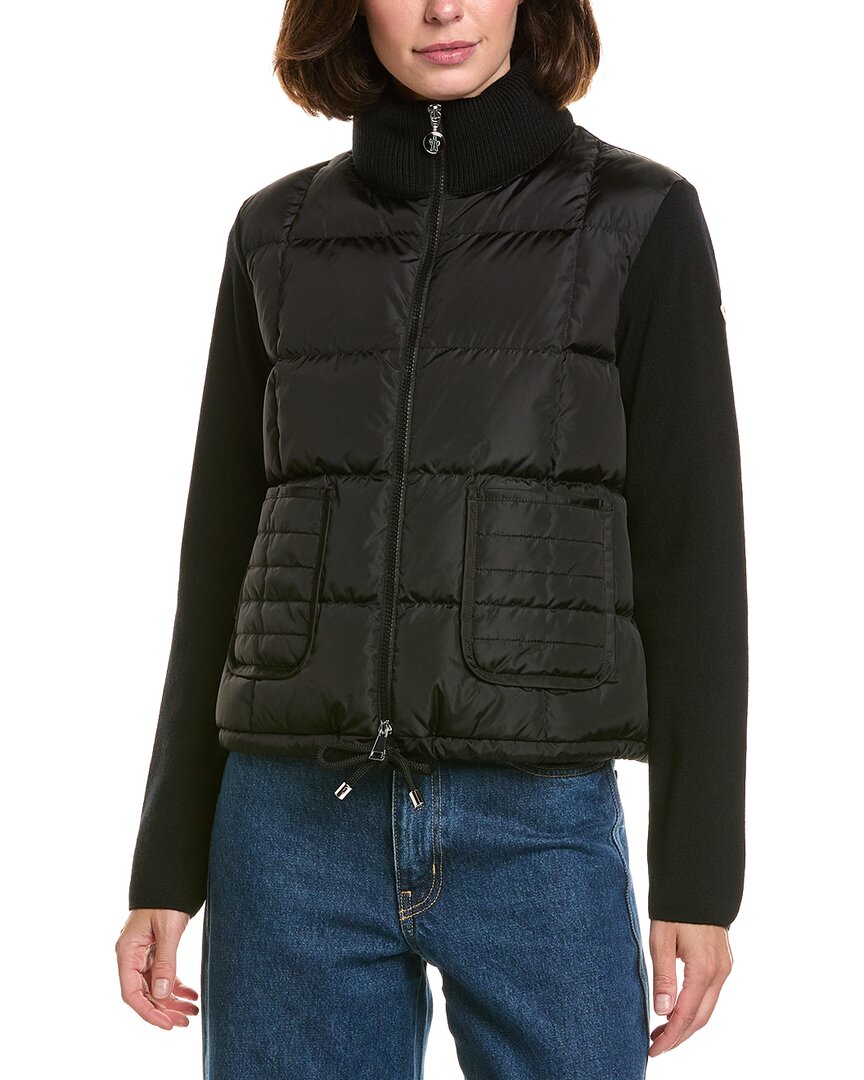 Moncler Women's Black Padded Zip Vest - Woman Jackets Xs - Image 3