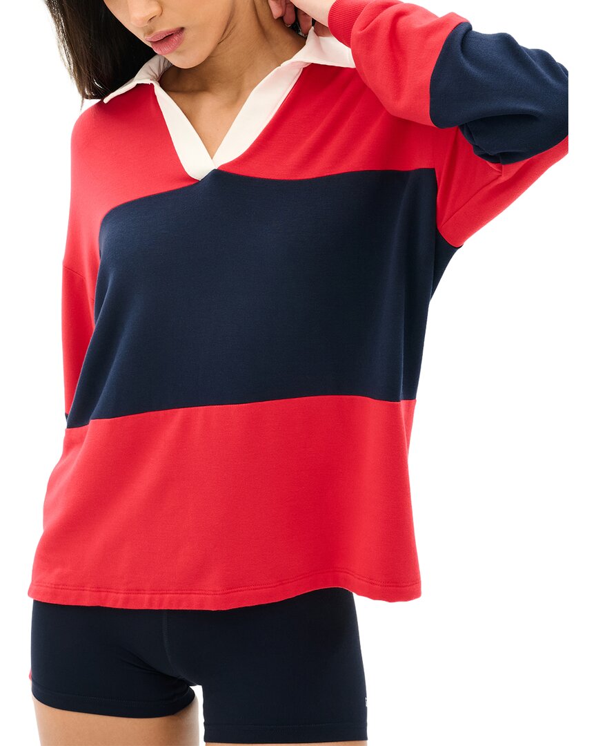 Splits59 Katie Fleece Rugby Sweatshirt In Red