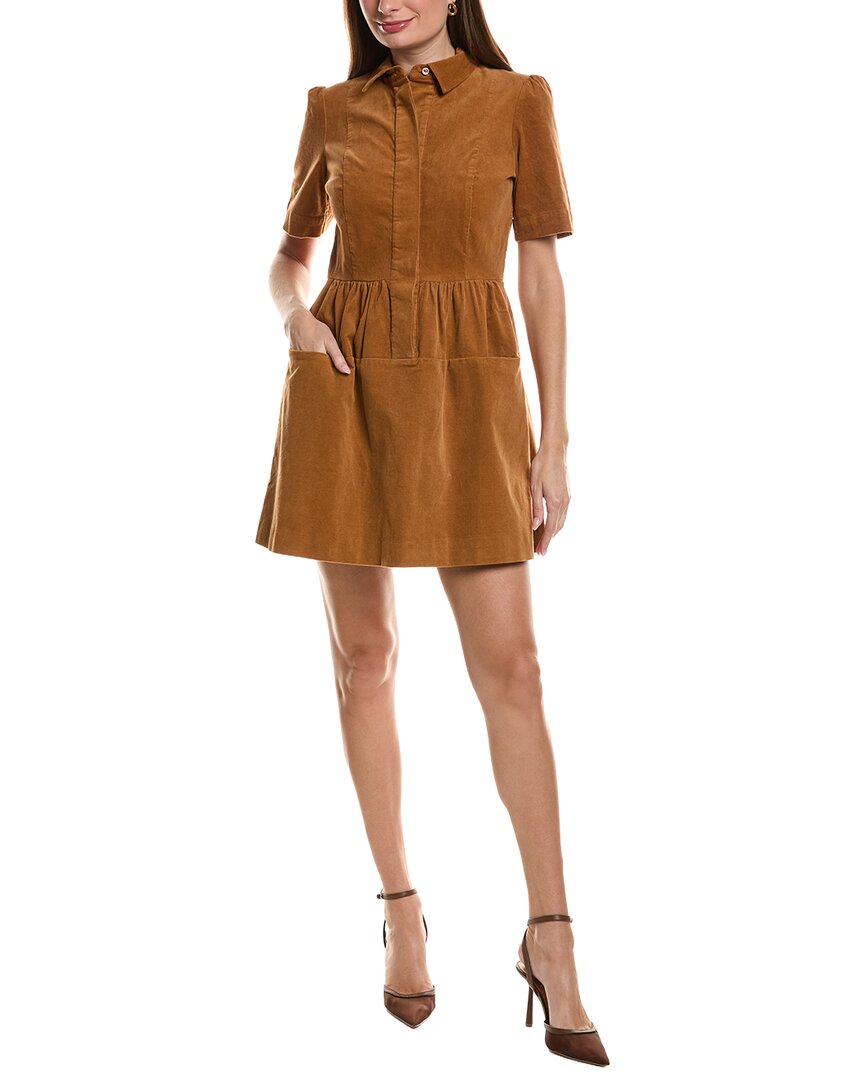 Tyler Boe Tyler Böe Mitzi Pinwhale Corduroy Dress In Brown
